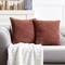 Anickal Pillow Covers 18x18 Inch Set of 2 Terracotta Rust Decorative Throw Pillow Covers Square Accent Cushion Case for Couch Sofa Living Room Farmhouse Home Decoration